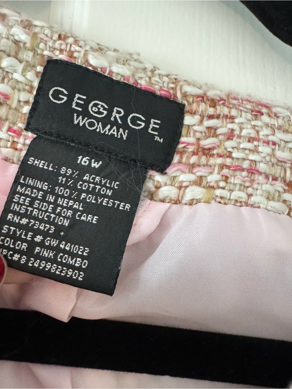 George Pink and Cream Tweed Open-Front Jacket - Picture 3 of 11